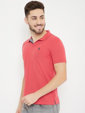 red solid polo t-shirt - 17771133 - Standard Image - 2