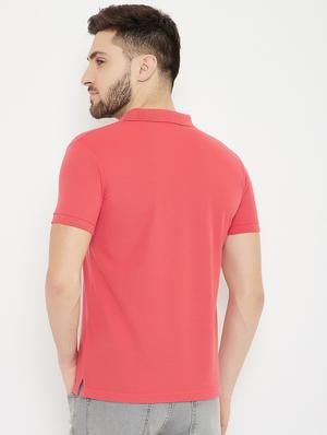 red solid polo t-shirt - 17771133 - Standard Image - 3