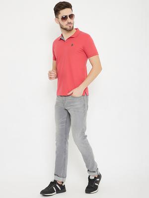 red solid polo t-shirt - 17771133 - Standard Image - 4