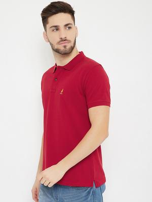 red solid polo t-shirt - 17771137 - Standard Image - 2