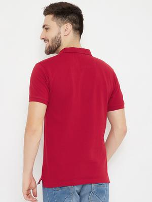 red solid polo t-shirt - 17771137 - Standard Image - 3