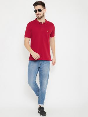 red solid polo t-shirt - 17771137 - Standard Image - 4