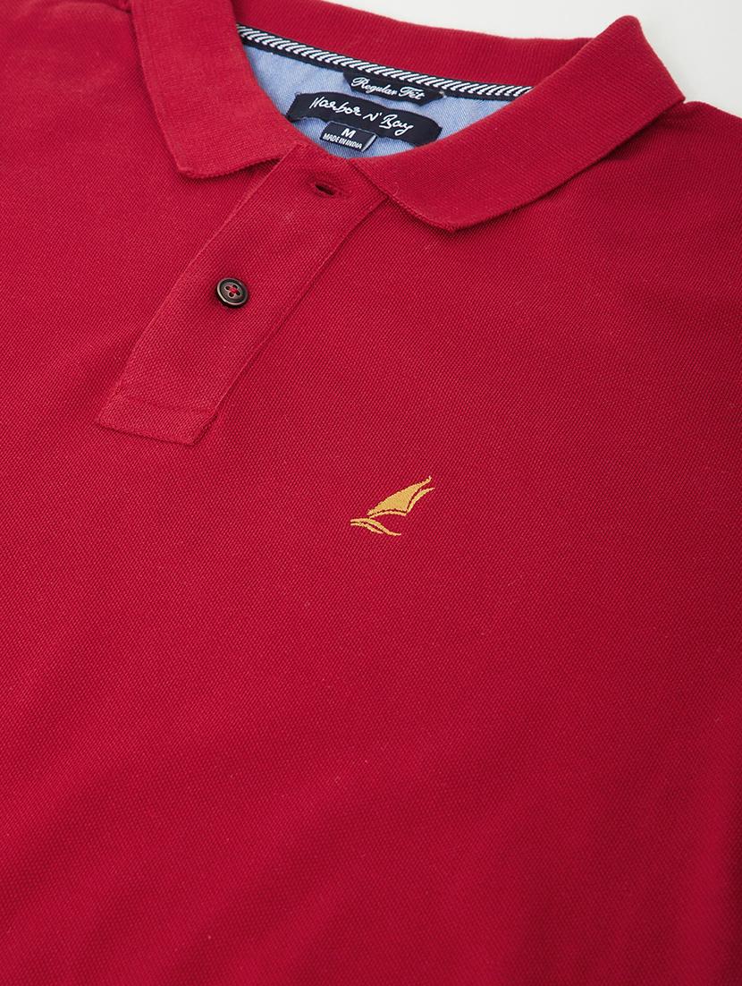 red solid polo t-shirt - 17771137 - Zoom Image - 5