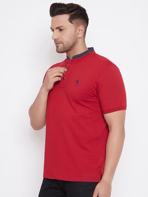 red solid polo t-shirt - 17771139 - Standard Image - 2