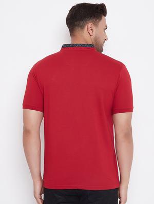 red solid polo t-shirt - 17771139 - Standard Image - 3