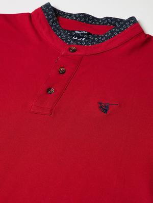 red solid polo t-shirt - 17771139 - Standard Image - 5