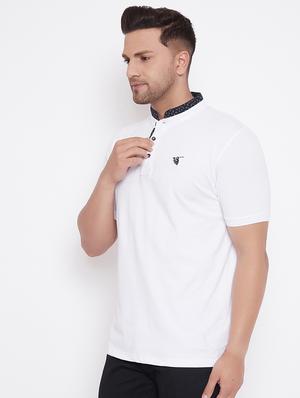 white solid polo t-shirt - 17771140 - Standard Image - 2