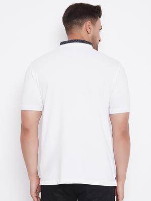 white solid polo t-shirt - 17771140 - Standard Image - 3