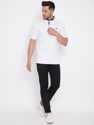 white solid polo t-shirt - 17771140 - Standard Image - 4