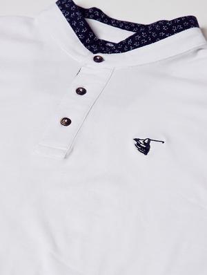 white solid polo t-shirt - 17771140 - Standard Image - 5