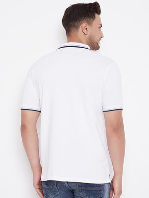 white solid polo t-shirt - 17771143 - Standard Image - 3