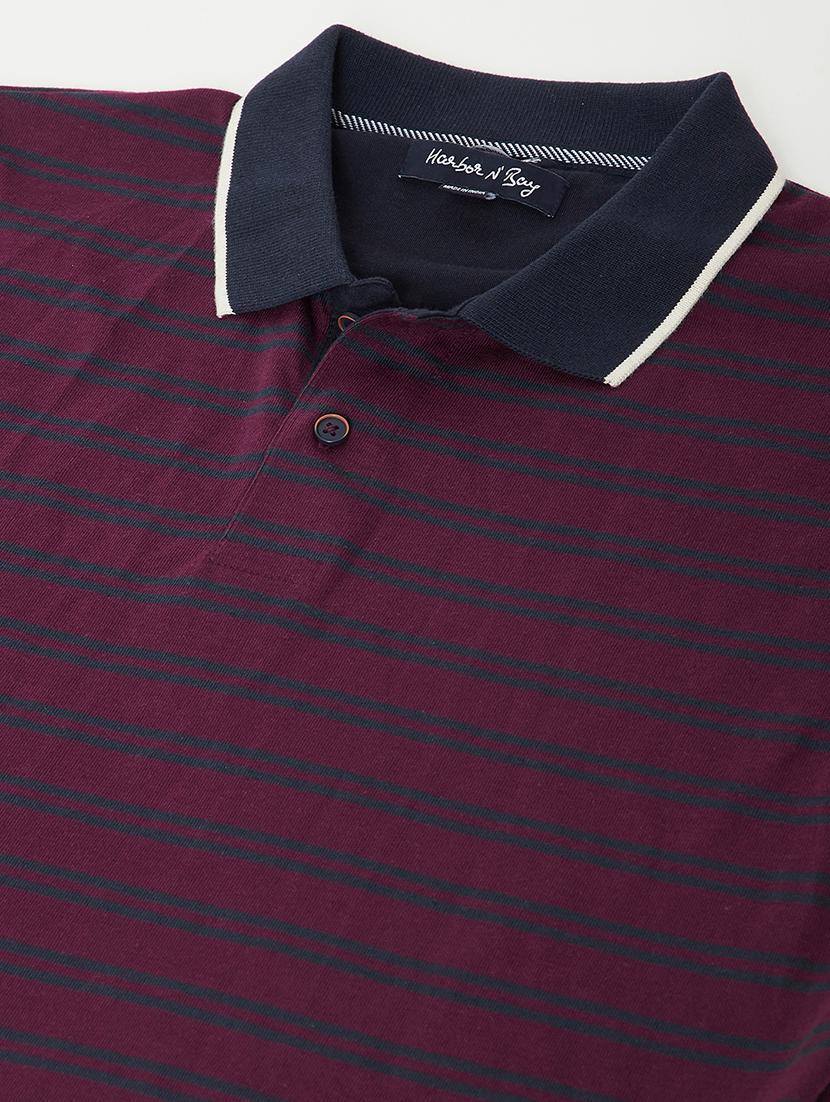 purple striped polo t-shirt - 17771147 - Zoom Image - 5