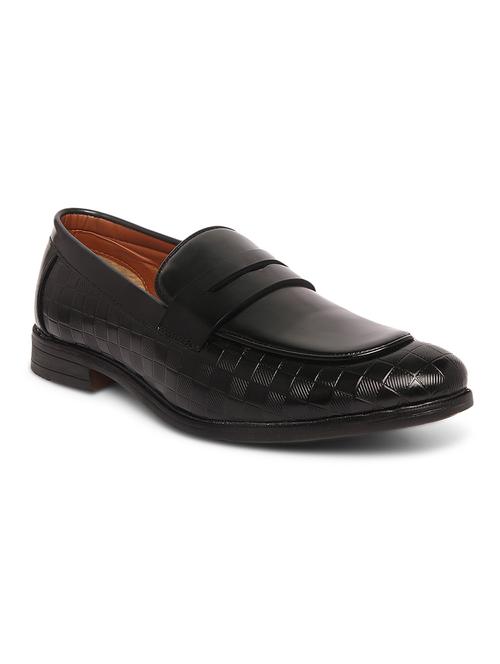 black patent leather handicraft loafers - 17771847 - Standard Image - 1