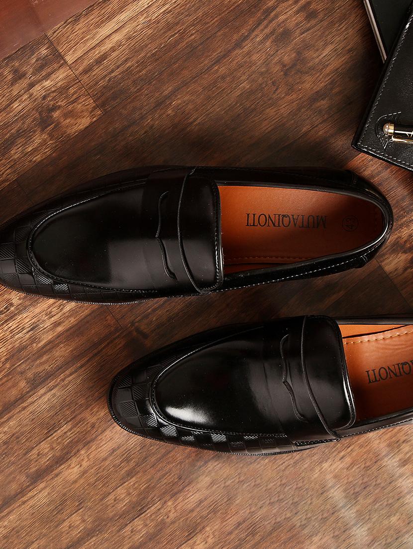 black patent leather handicraft loafers - 17771847 - Zoom Image - 2