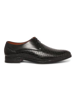 black patent leather laceup derbies - 17771852 - Standard Image - 3