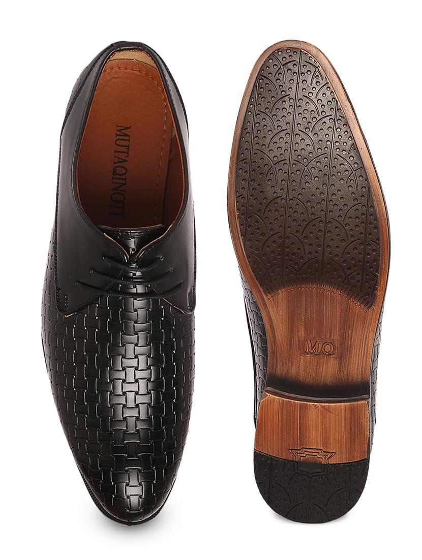 black patent leather laceup derbies - 17771852 - Zoom Image - 5