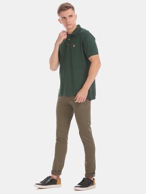 brown solid flat front casual trouser - 17771884 - Standard Image - 5