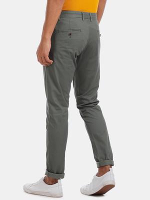 green striped flat front casual trouser - 17771932 - Standard Image - 4