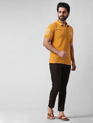 brown solid flat front casual trouser - 17771946 - Standard Image - 4