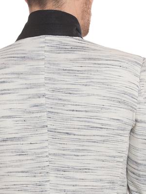 white self design single breasted casual blazer - 17771957 - Standard Image - 6