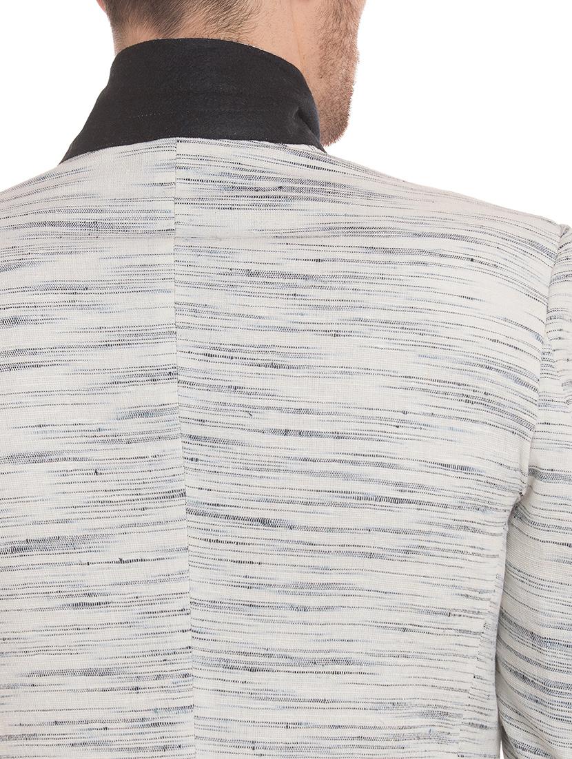 white self design single breasted casual blazer - 17771957 - Zoom Image - 6
