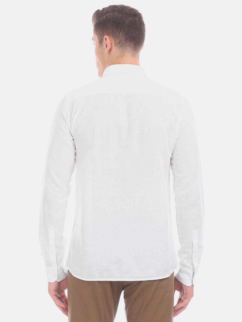 white solid casual shirt - 17772114 - Zoom Image - 3