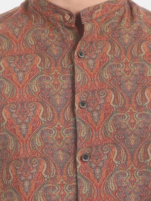 brown printed casual shirt - 17772136 - Standard Image - 5