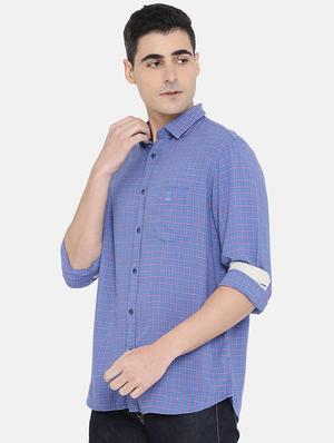 blue checkered casual shirt - 17772165 - Standard Image - 2