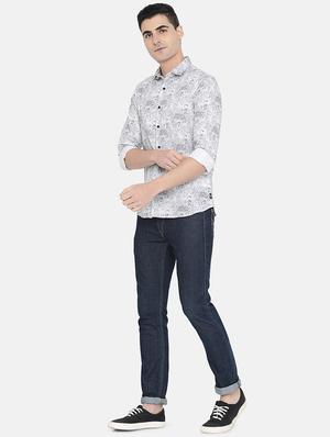 white printed casual shirt - 17772180 - Standard Image - 4
