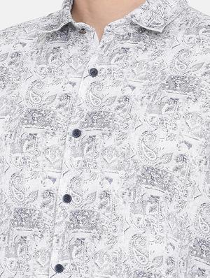white printed casual shirt - 17772180 - Standard Image - 5