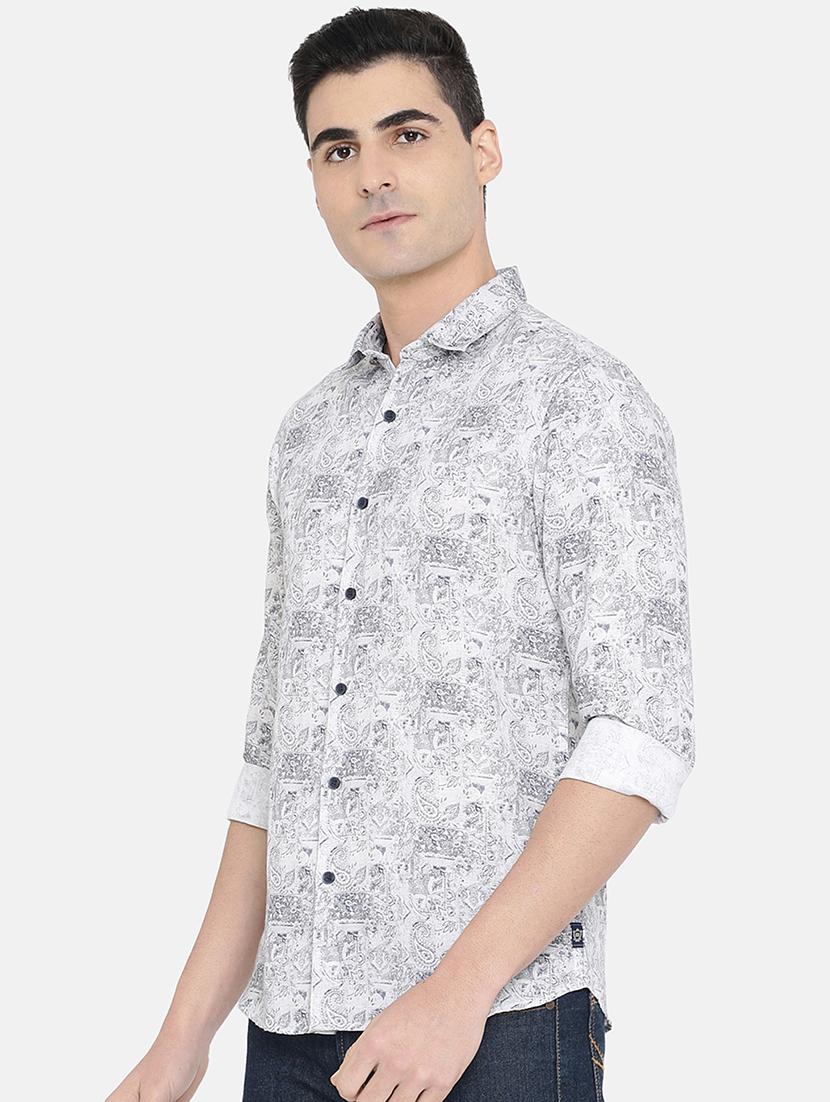white printed casual shirt - 17772180 - Zoom Image - 2