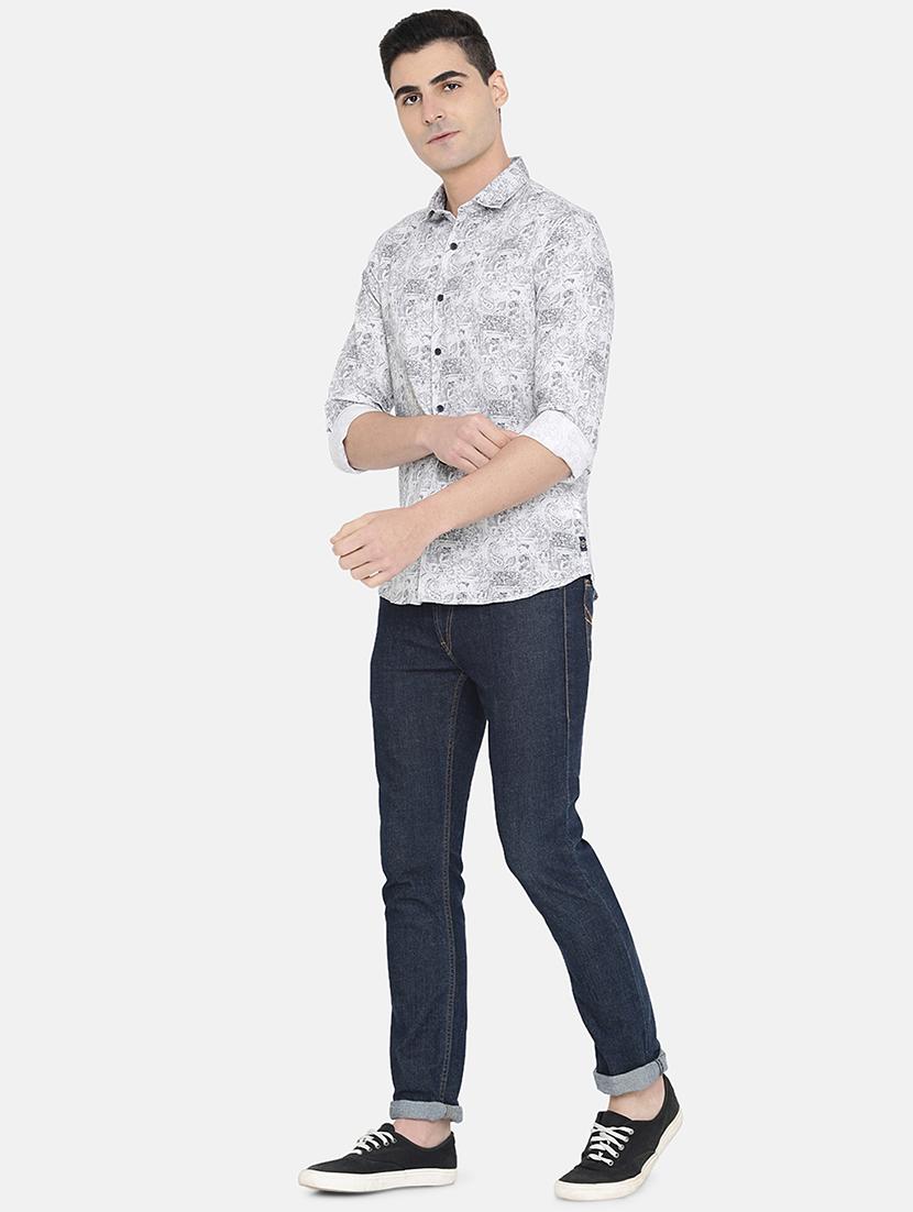 white printed casual shirt - 17772180 - Zoom Image - 4