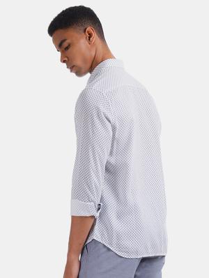 white printed casual shirt - 17772216 - Standard Image - 3