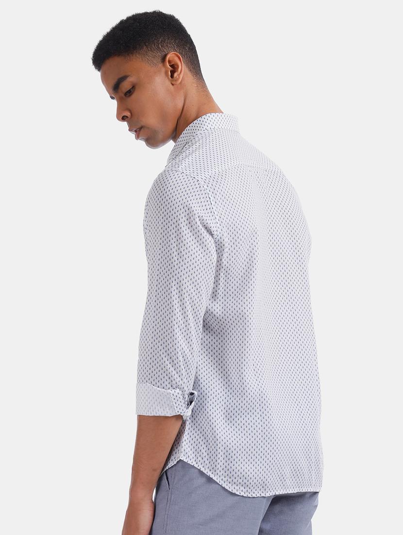 white printed casual shirt - 17772216 - Zoom Image - 3