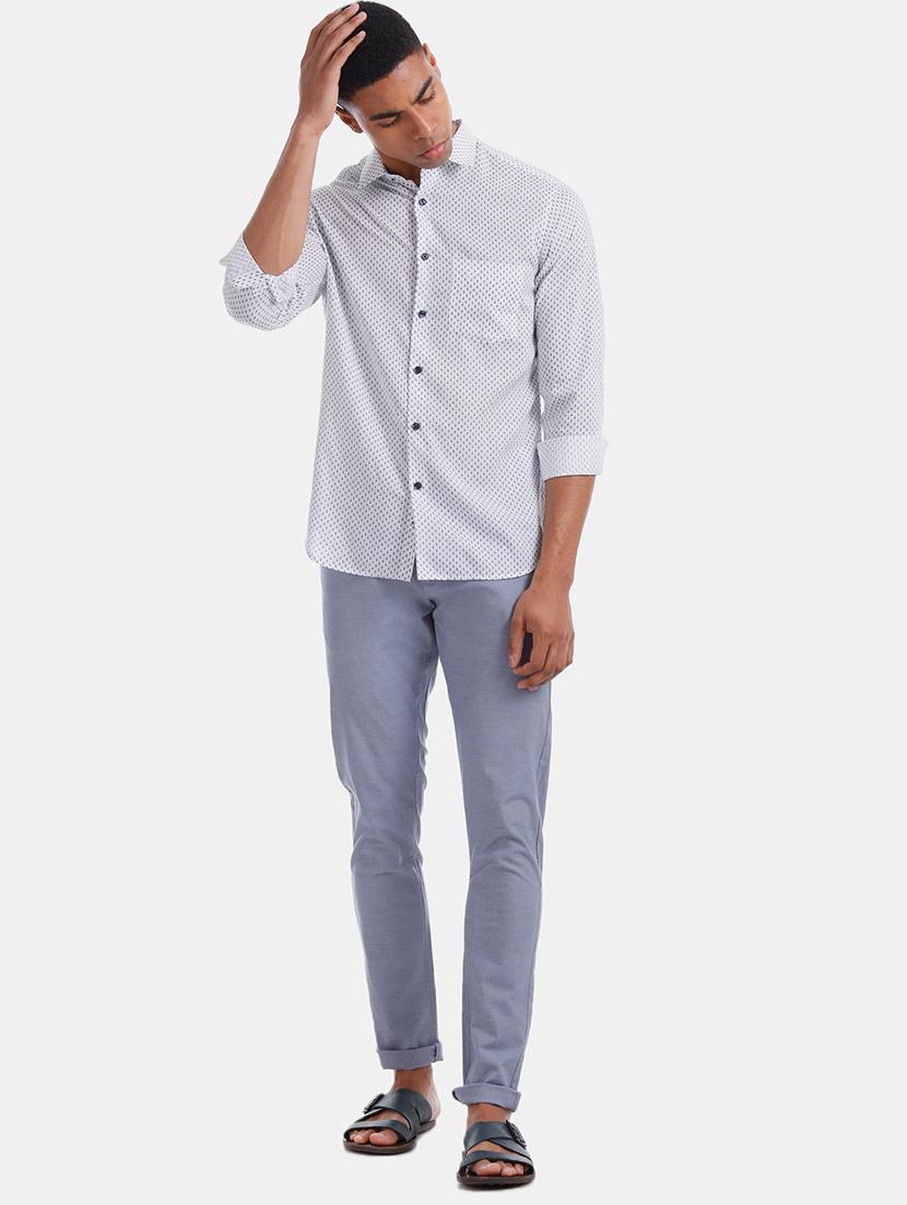 white printed casual shirt - 17772216 - Zoom Image - 4