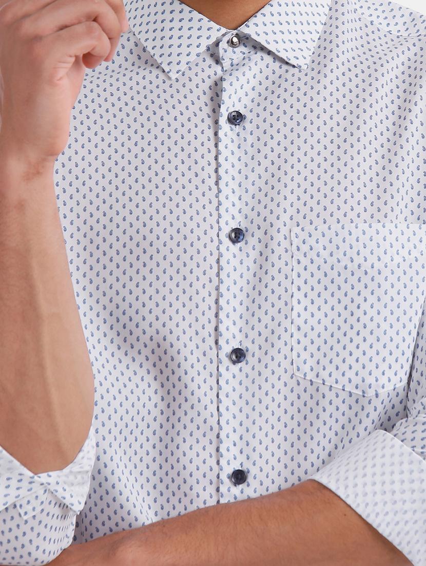 white printed casual shirt - 17772216 - Zoom Image - 5