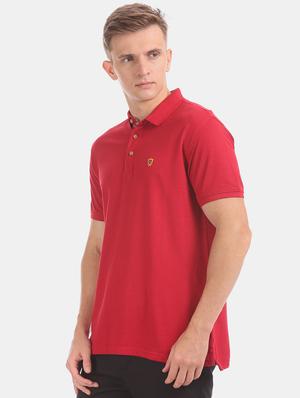 red solid polo t-shirt - 17772327 - Standard Image - 2