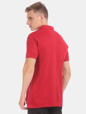 red solid polo t-shirt - 17772327 - Standard Image - 3