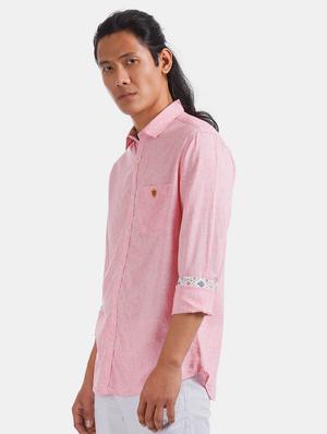 pink solid casual shirt - 17772369 - Standard Image - 2