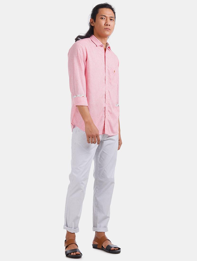 pink solid casual shirt - 17772369 - Zoom Image - 4