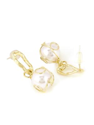 white metal drop earring - 17772451 - Standard Image - 3