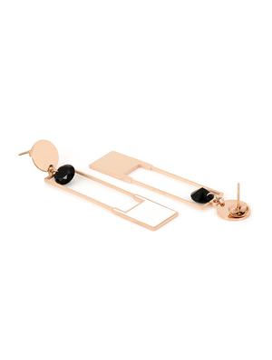 gold metal drop earring - 17772452 - Standard Image - 3