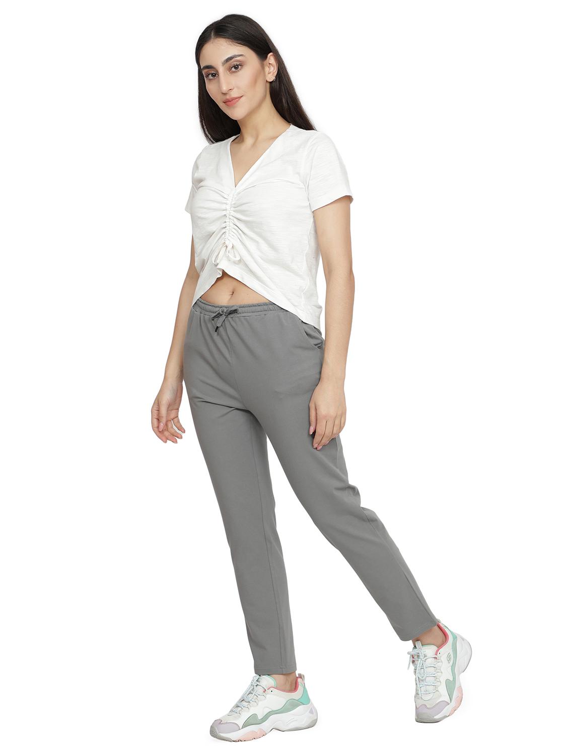 drawstring waist solid track pant - 17772552 - Zoom Image - 4