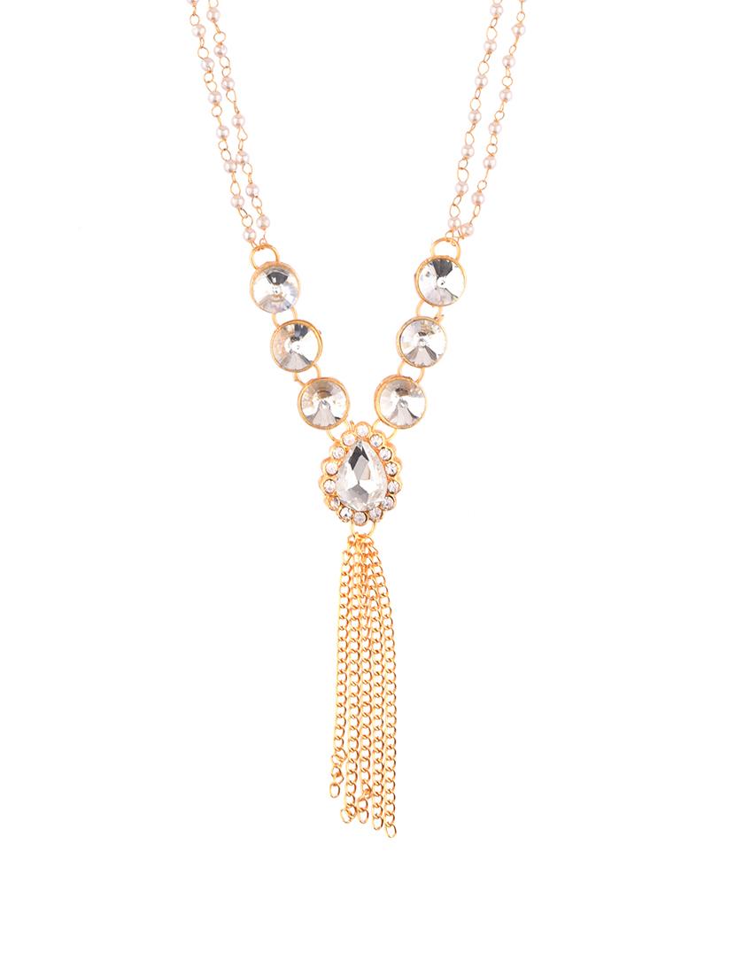white gold plated necklaces and earring - 17772627 - Zoom Image - 2