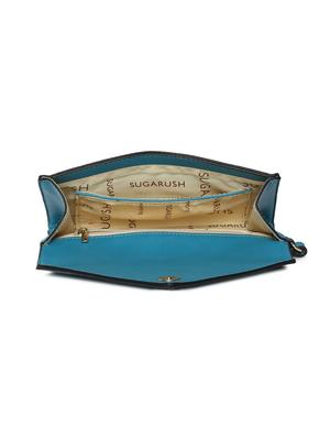blue leatherette (pu) regular clutch - 17772964 - Standard Image - 3