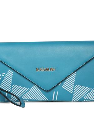 blue leatherette (pu) regular clutch - 17772964 - Standard Image - 5
