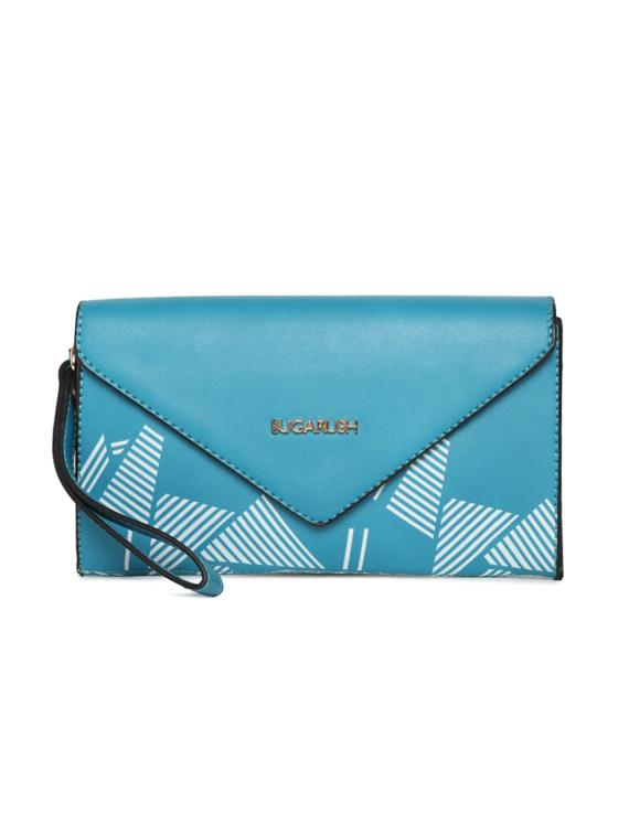 blue leatherette (pu) regular clutch - 17772964 - Zoom Image - 1