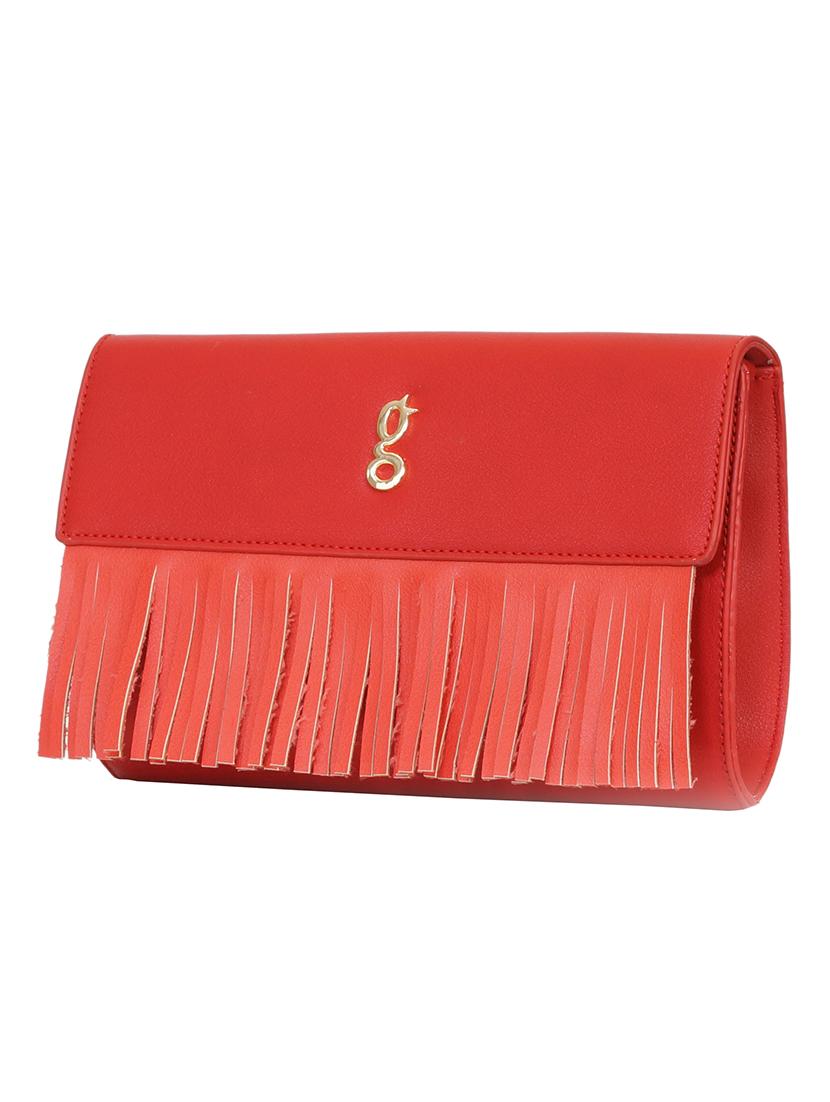 red leatherette (pu) regular sling bag - 17772995 - Zoom Image - 5