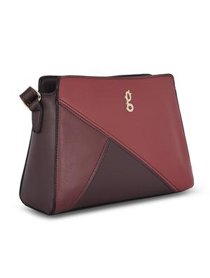 red leatherette (pu) regular sling bag - 17773006 - Standard Image - 4