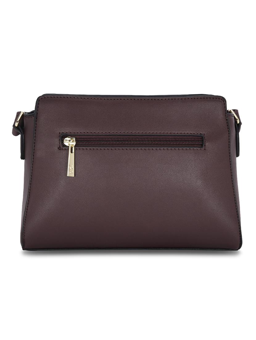 red leatherette (pu) regular sling bag - 17773006 - Zoom Image - 2